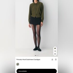 Aritzia  Wilfred Olive Green Princely Wool Cashmere Cardigan